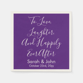 Guardanapo De Papel Recepção de casamento de Script Personalizado por 