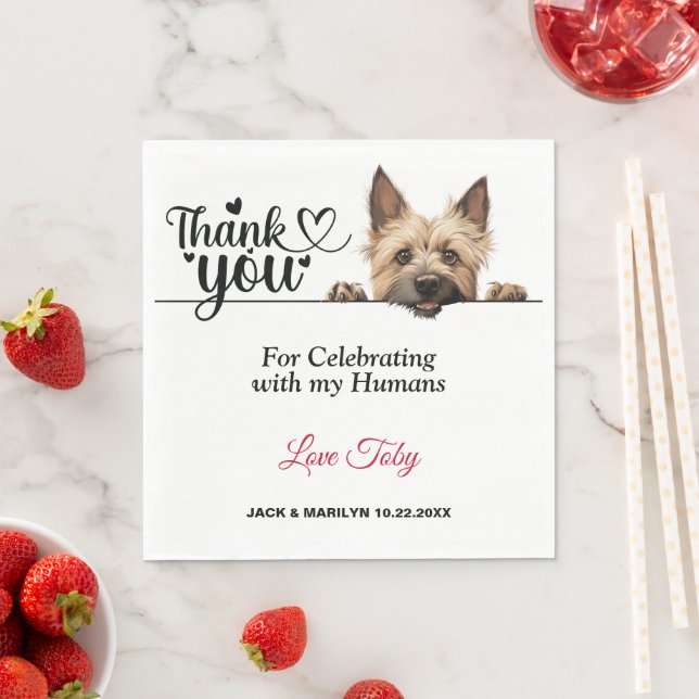 Guardanapo De Papel Recepção de Casamento do Cairn Terrier (Insitu)