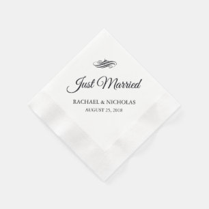 Guardanapo De Papel Recepção de casamento do Flourish do recem