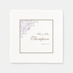 Guardanapo De Papel Recepção de casamento Roxo de Lis