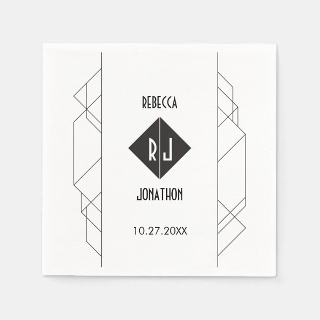 Guardanapo De Papel Recepção de Deco de Arte Moderna Napkins (Frente)