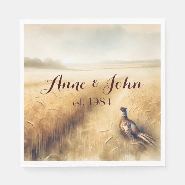 Guardanapo De Papel Recepção do Aniversário de Fera do outono (Frente)