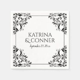 Guardanapo De Papel Recepção Elegante Napkins | Nadine (Preto) 2