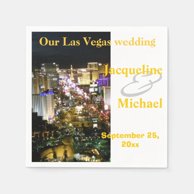 Guardanapo De Papel Recepções de casamento de Las Vegas (Frente)