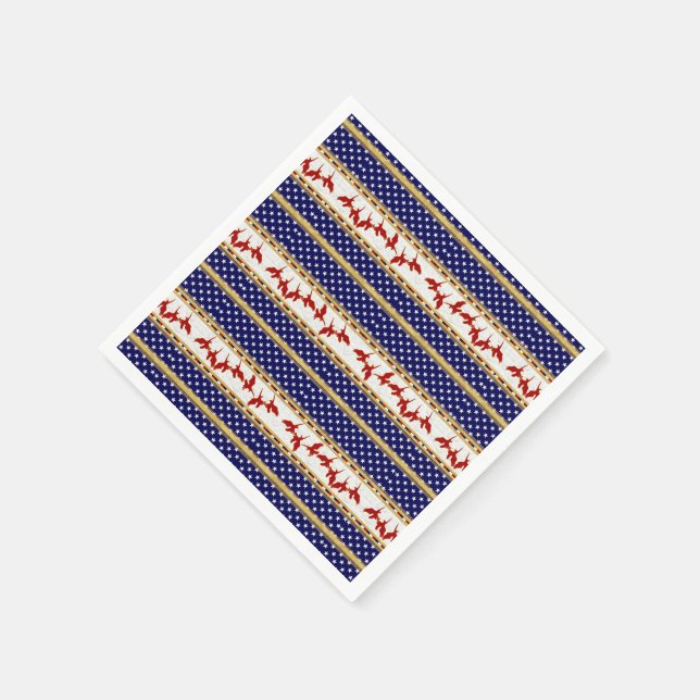 Guardanapo De Papel Red Bald Eagle America Paper Napkin (Canto)