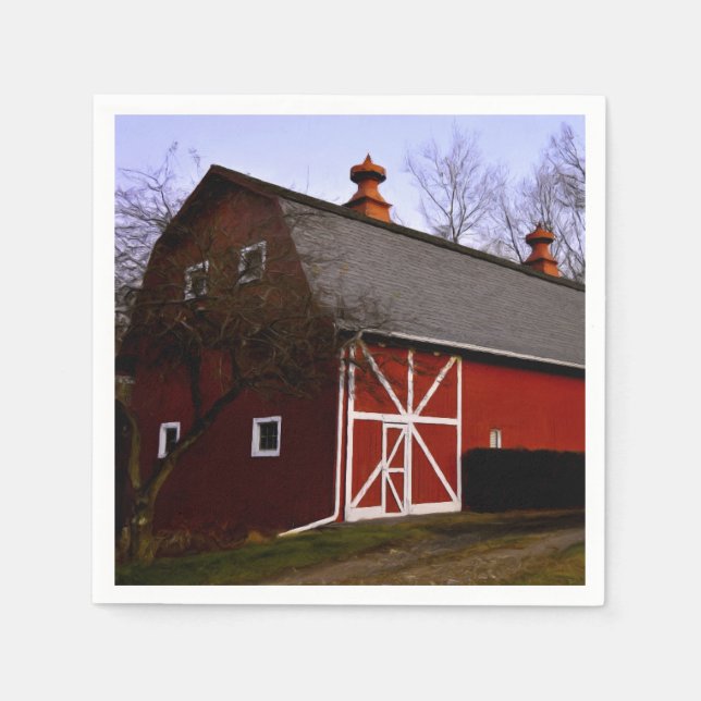 Guardanapo De Papel Red Barn (Frente)