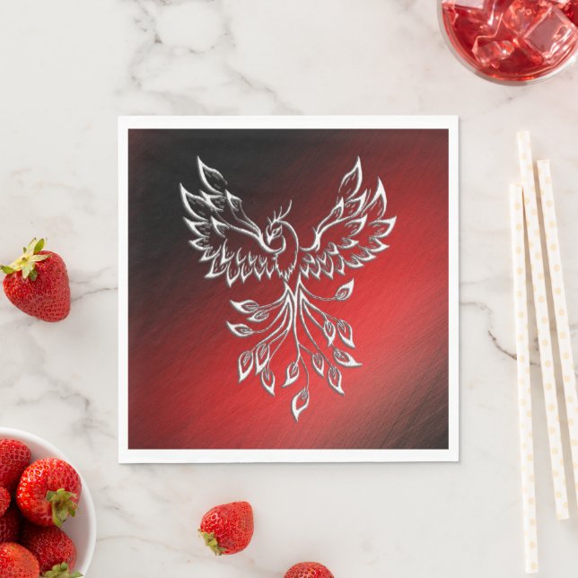 Guardanapo De Papel Red Black Ashes e Phoenix (Insitu)