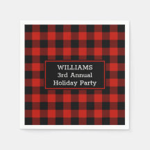 Red Black Buffalo Xadrez seu nome Feriado