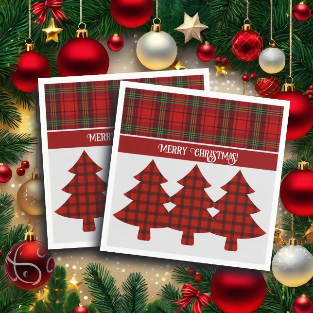 Guardanapo De Papel Red Black Green Cozy Tartan (Criador carregado)