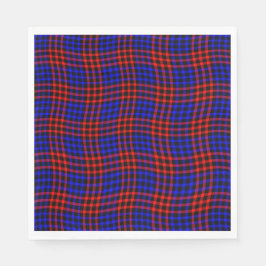 Guardanapo De Papel Red Blue Plaid Checker Seamless Pattern