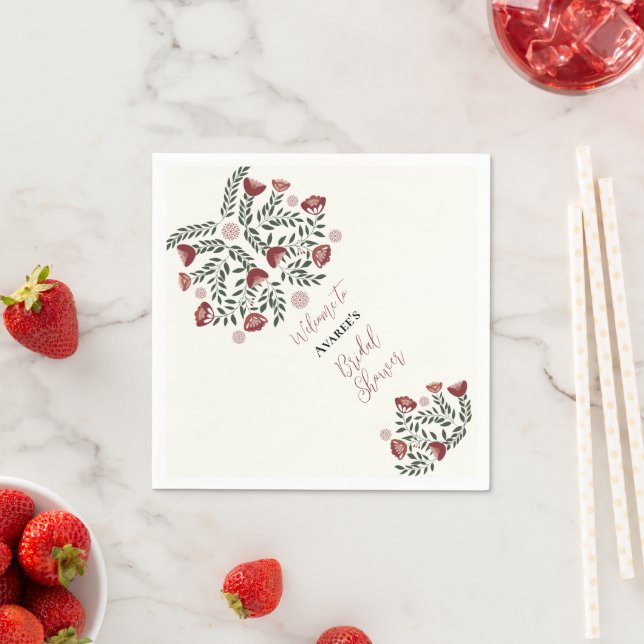 Guardanapo De Papel Red Christmas FolArt Floral (Insitu)