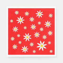 Guardanapo De Papel Red Daisy Paper Napkins