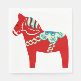 Guardanapo De Papel Red Dala Horse Paper Napkins