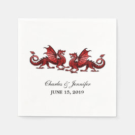 Guardanapo De Papel Red Elegant Dragon Livro Napkins