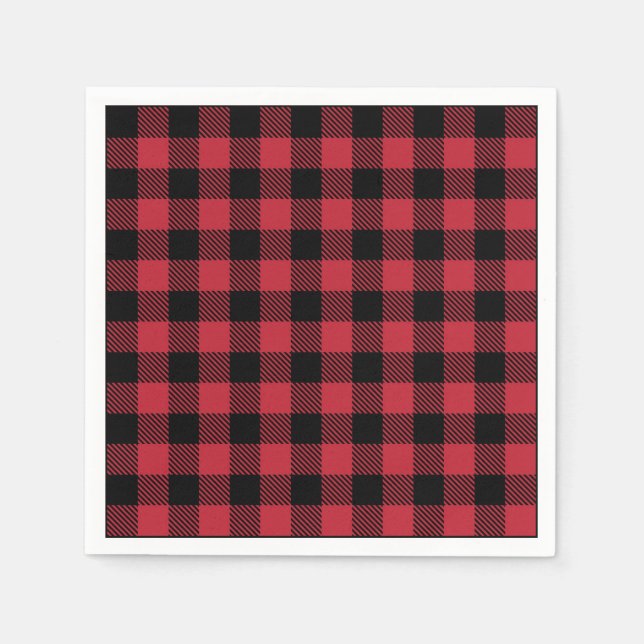Guardanapo De Papel Red Flannel Rustic Paper Napkins (Frente)