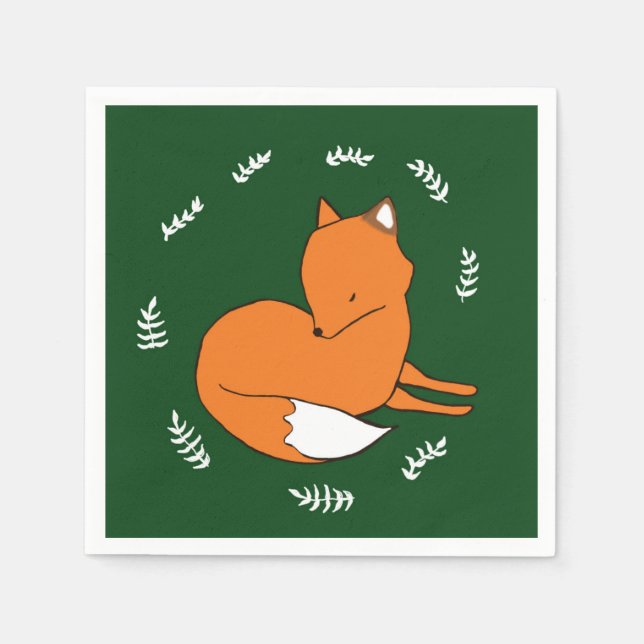 Guardanapo De Papel Red Fox Cocktail Napkin (Frente)