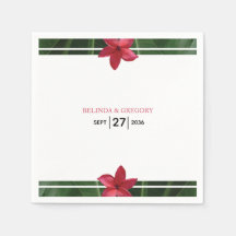 Red Frangipani Plumeria Wedding
