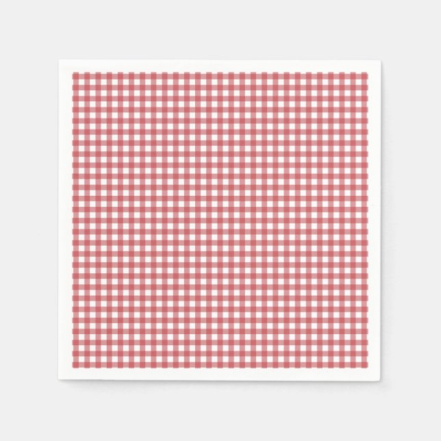 Guardanapo De Papel Red Gingham Paper Napkins (Frente)
