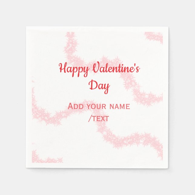 Guardanapo De Papel Red glitter lines happy Valentine's day spiral nam (Frente)