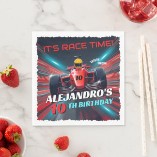 Guardanapo De Papel Red Grand Prix Racing Car Birthday