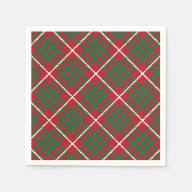 Guardanapo De Papel Red & Green Check Napkins (Frente)