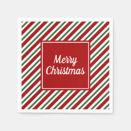 Guardanapo De Papel Red Green feliz Natal moderno