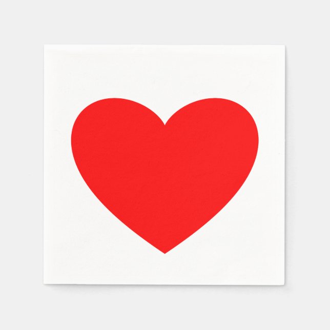 Guardanapo De Papel Red Heart Napkins (Frente)