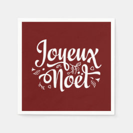 Guardanapo De Papel Red Joyeux Noel