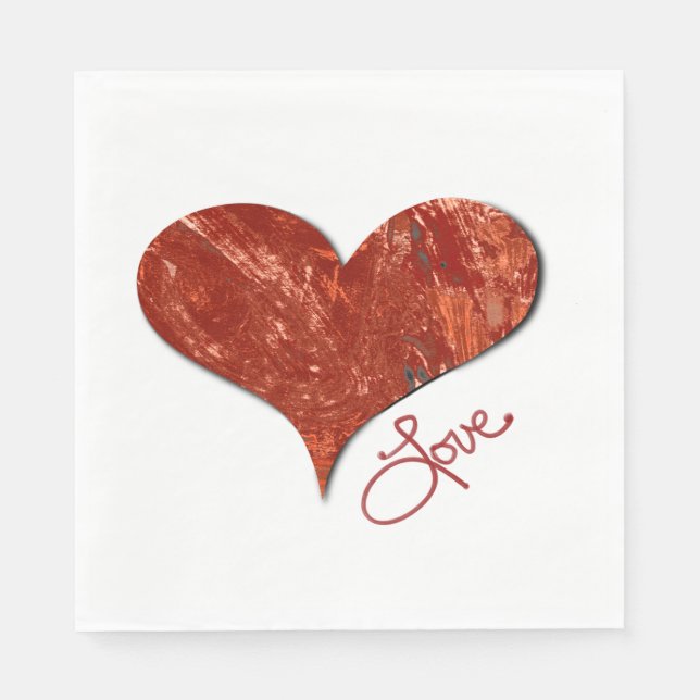 Guardanapo De Papel Red Love Napkin (Frente)