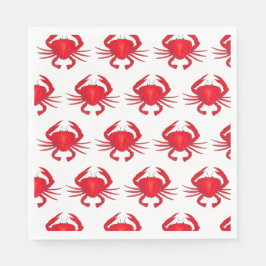Guardanapo De Papel Red Maryland Duro Shell Crab Beach Ocean Seafood