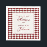 Guardanapo De Papel Red Merlot Harlequin Checkered Wedding<br><div class="desc">A timeless blend of classic and modern design,  this wedding stationery and day-of collection features a merlot red harlequin pattern inspired by Old Hollywood glamour and old-money luxury. Perfectly curated for your bridal shower,  rehearsal dinner,  and wedding day,  this collection brings a refined,  fashion-forward statement to every celebration moment.</div>