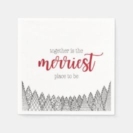 Guardanapo De Papel Red Merriest Place to Napkins