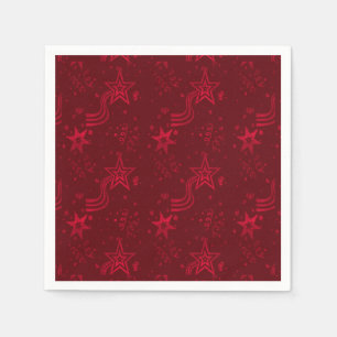 Guardanapo De Papel Red Metallic Stars-PAPKINS DE PARTIDOS