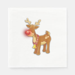 Guardanapo De Papel Red Nose Reindeer