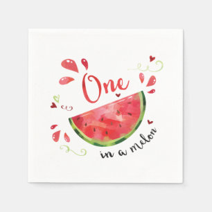 Guardanapo De Papel Red One in a Melon primeiro aniversario Party Napk