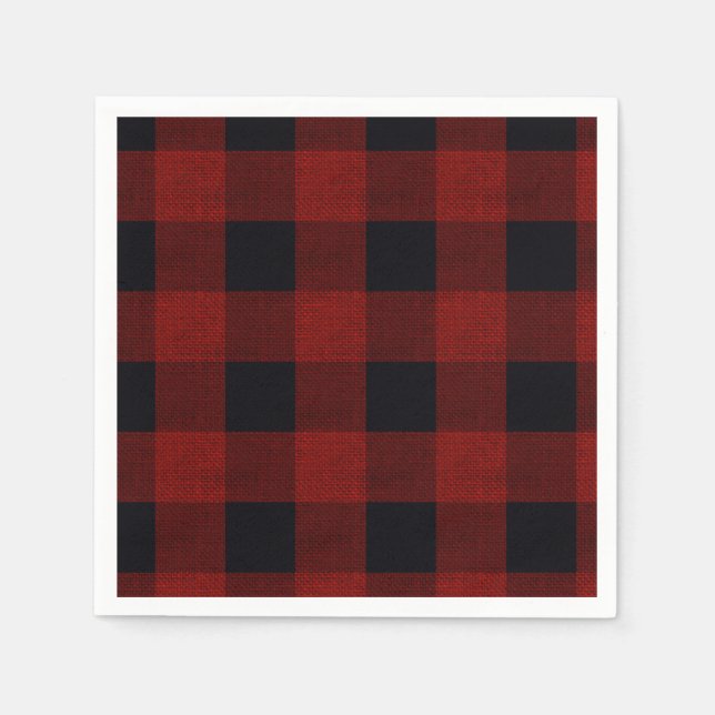 Guardanapo De Papel Red Plaid (Frente)