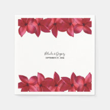 Red Plumeria Frangipani Wedding