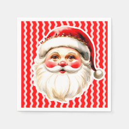 Guardanapo De Papel Red Retro Santa Claus Ric Natal