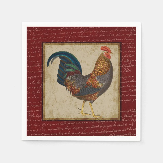 Guardanapo De Papel Red Rooster (Frente)