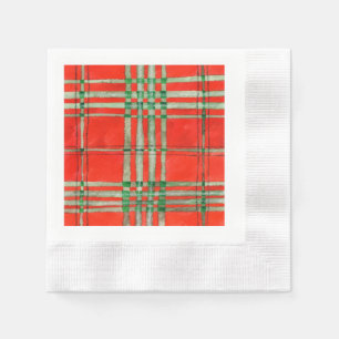 Guardanapo De Papel RED SCOTT TARTAN Papel de Cocktail cunhado Napkins