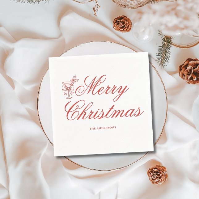 Guardanapo De Papel Red Scribble Felry Natal (Criador carregado)