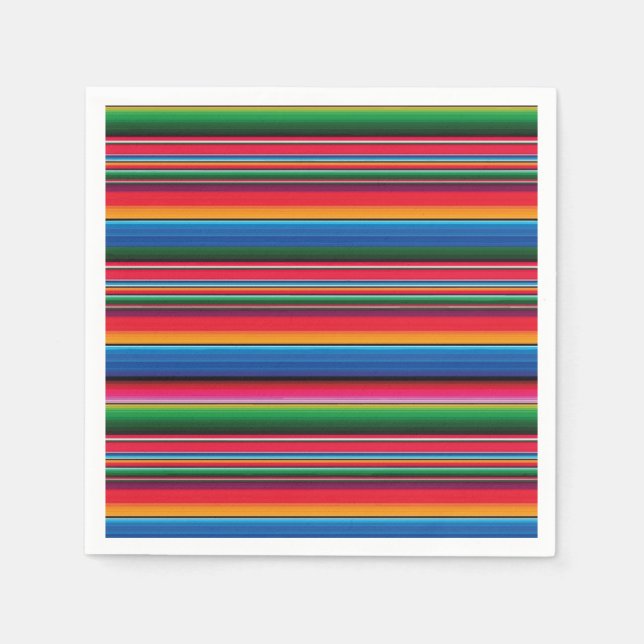 Guardanapo De Papel Red Serape Saltillo traditional mexican blanket Fl (Frente)