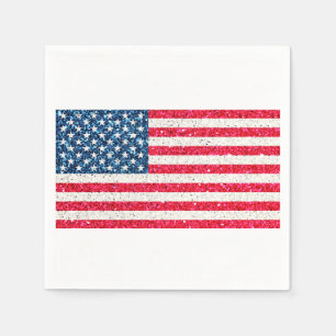 Guardanapo De Papel Red White Blue Patriotic American Flag Party