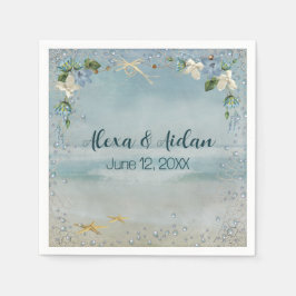 Guardanapo De Papel Rede Náutica de Casamento com Bolhas