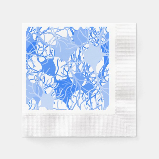 Guardanapo De Papel Rede Neural Neurônios Azuis (Frente)