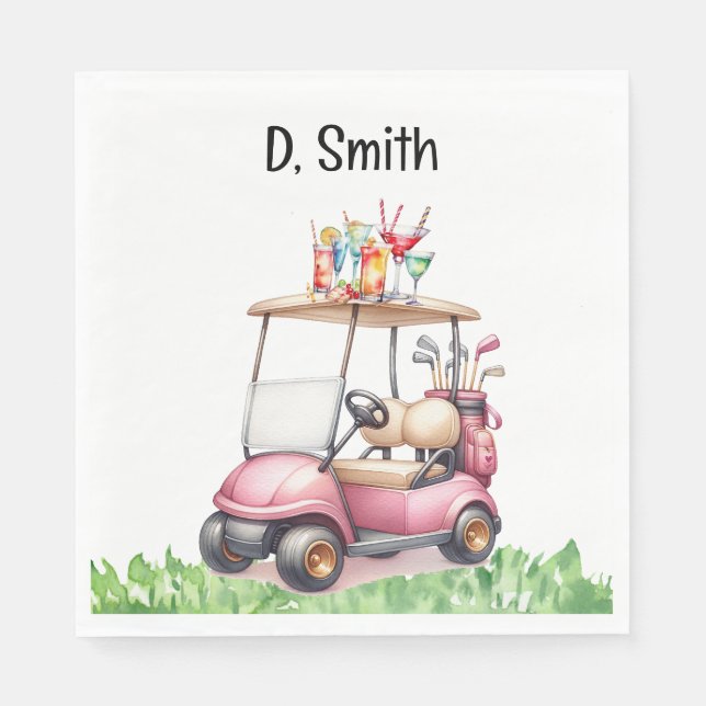 Guardanapo De Papel Reforma de golfe para golfista feminino (Frente)