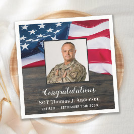 Guardanapo De Papel Reforma Militar Bandeira Americana Patriótica