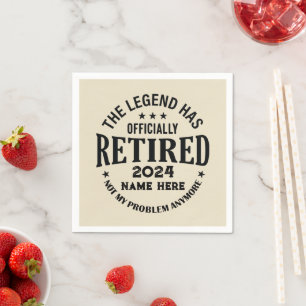 Guardanapo De Papel Reforma personalizada A Legenda se aposentou