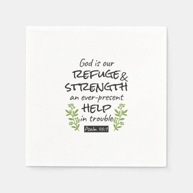 Guardanapo De Papel Refúgio divino - Salmo 46:1 para conforto espiritu (Frente)