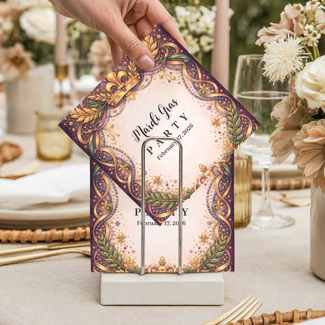 Guardanapo De Papel Regal Crown Fleur-de-Lis Mardi Gras (Criador carregado)